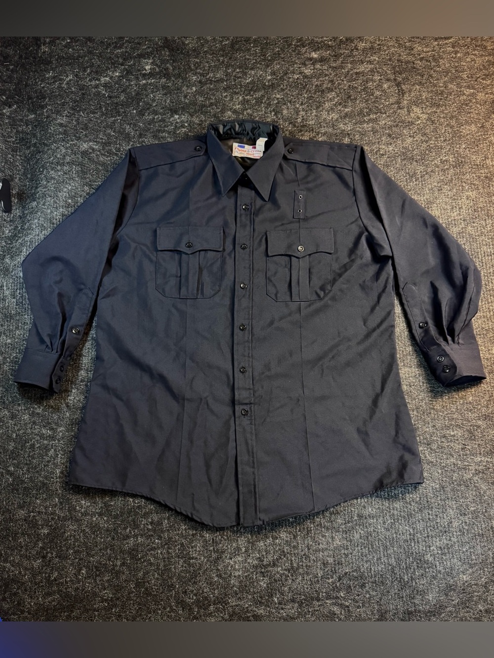 Vintage Flying Cross DeLuxe Navy Police Uniform LongSleeve Made in USA 17 ½ x 33 - Picture 2 of 10